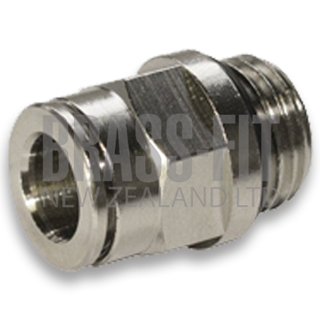 Picture of NP1568 MALE CONNECTOR NICKEL PLATED - PARALLEL THREAD