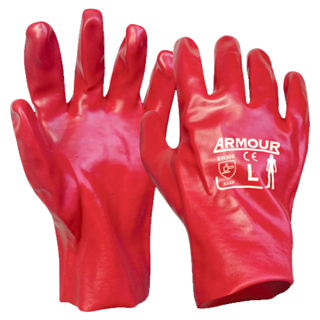 Picture of GLOVE PVC RED - SHORT