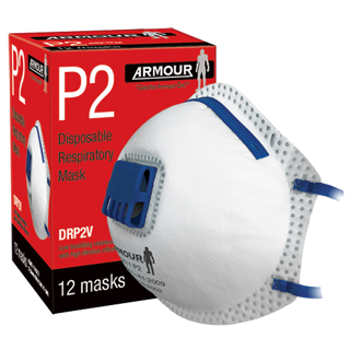 Picture of SAFETY DUST MASK VALVED P2 VALVED - 12 PKT