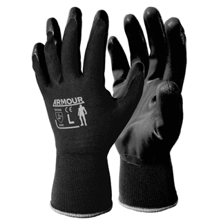 Picture of SAFETY GLOVE BLK NITRILE - SIZE 8 (MEDIUM)