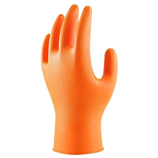 Picture of ORANGE ARMOUR NITRILLE DISPOSABLE GLOVES - SIZE L