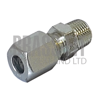 Brass DN 6 Mold Coupling Plug M8x0.75 Male Threads (Conical) 90-deg