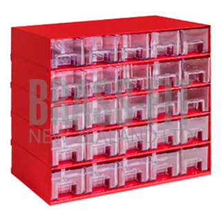 Picture of CABINET 25 DRAWER RED