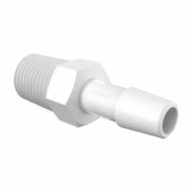 Polypropylene (PP) Hose Tail Connector - Barbed X Male BSP, UK Made, 6 Bar Rated