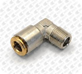 Uxcell 5Pcs 1/4BSP Male to 6mm Air Pneumatic Elbow Quick Connect Connectors