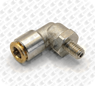 Picture of CLM1169 6MM TUBE x M6x1 MALE ELBOW SWIVEL PUSH IN