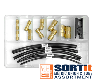 Picture of ASSORTMENT KIT - AIRBRAKE UNION & TUBE - METRIC