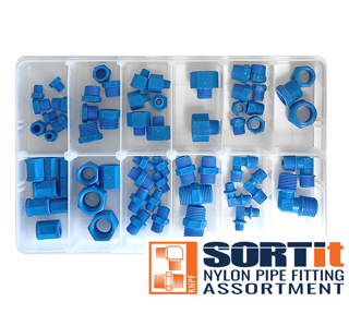 Picture of ASSORTMENT KIT - NYLON PIPE FITTINGS (63pcs)