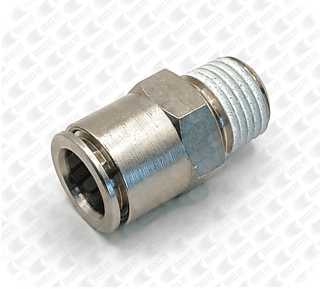 Picture of N1568 MALE CONNECTOR METRIC NICKEL PLATED